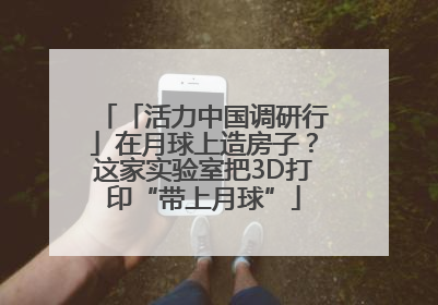 「活力中国调研行」在月球上造房子？这家实验室把3D打印“带上月球”