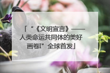 “《文明宣言》——人类命运共同体的美好画卷I”全球首发