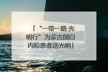“一带一路·光明行”为蒙古国白内障患者送光明