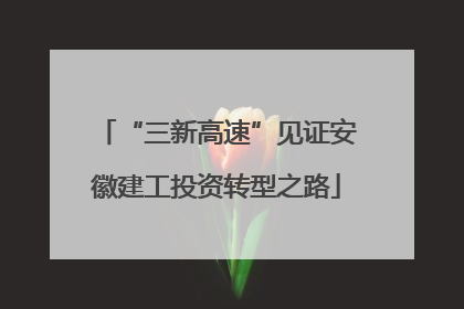 “三新高速”见证安徽建工投资转型之路