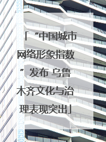 “中国城市网络形象指数”发布 乌鲁木齐文化与治理表现突出