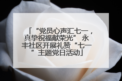 “党员心声汇七一，真挚祝福献荣光” 永丰社区开展礼赞“七一”主题党日活动