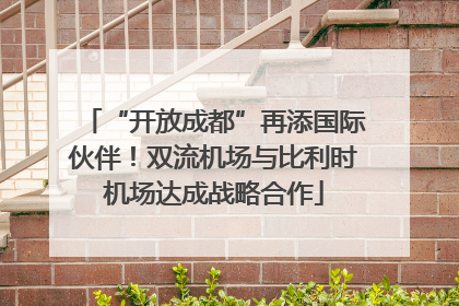 “开放成都”再添国际伙伴！双流机场与比利时机场达成战略合作