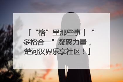 “格”里那些事丨“多格合一”凝聚力量，楚河汉界乐享社区！