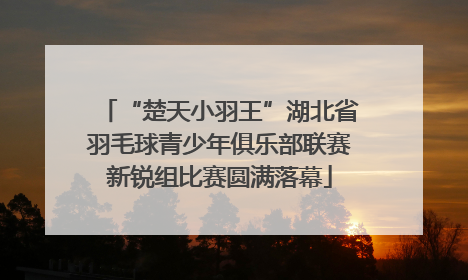 “楚天小羽王”湖北省羽毛球青少年俱乐部联赛新锐组比赛圆满落幕