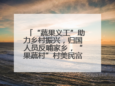 “蔬果义工”助力乡村振兴，归国人员反哺家乡，“果蔬村”村美民富香飘远近
