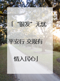 “银发”无忧平安行 交规有情入民心