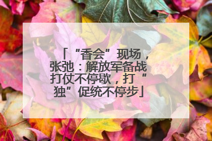 “香会”现场，张弛：解放军备战打仗不停歇，打“独”促统不停步