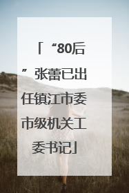“80后”张蕾已出任镇江市委市级机关工委书记