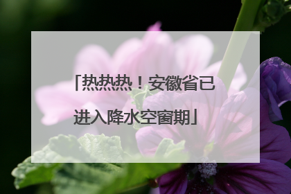 热热热！安徽省已进入降水空窗期
