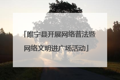 睢宁县开展网络普法暨网络文明进广场活动