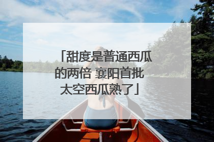 甜度是普通西瓜的两倍 襄阳首批太空西瓜熟了