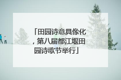 田园诗意具像化，第八届都江堰田园诗歌节举行