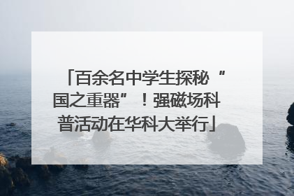 百余名中学生探秘“国之重器”！强磁场科普活动在华科大举行