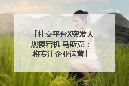社交平台X突发大规模宕机 马斯克：将专注企业运营