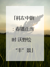科左中旗：春播正当时 沃野绘“丰”景