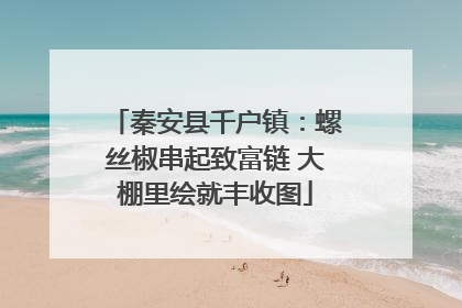 秦安县千户镇：螺丝椒串起致富链 大棚里绘就丰收图
