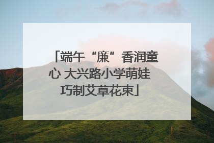 端午“廉”香润童心 大兴路小学萌娃巧制艾草花束