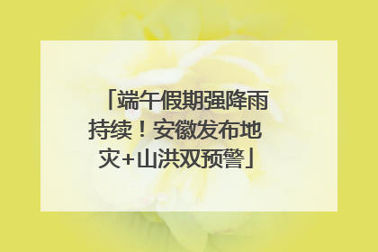 端午假期强降雨持续！安徽发布地灾+山洪双预警