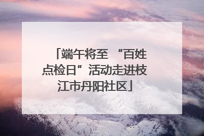 端午将至 “百姓点检日”活动走进枝江市丹阳社区