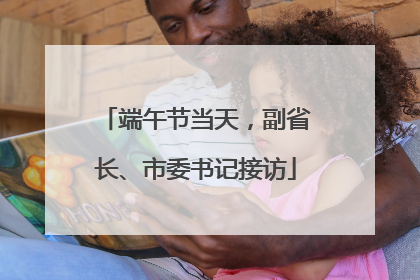 端午节当天，副省长、市委书记接访