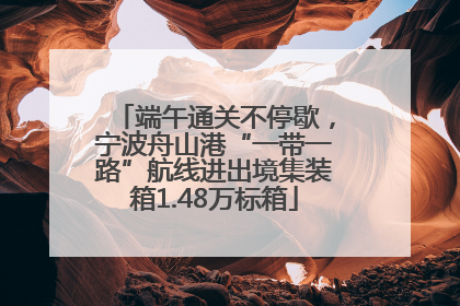 端午通关不停歇，宁波舟山港“一带一路”航线进出境集装箱1.48万标箱