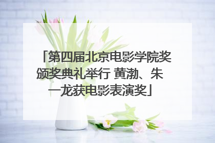 第四届北京电影学院奖颁奖典礼举行 黄渤、朱一龙获电影表演奖