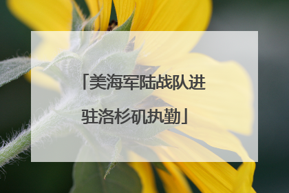 美海军陆战队进驻洛杉矶执勤