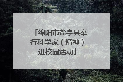 绵阳市盐亭县举行科学家（精神）进校园活动