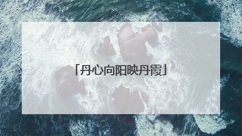 丹心向阳映丹霞