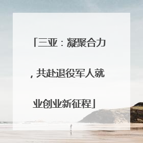 三亚：凝聚合力，共赴退役军人就业创业新征程