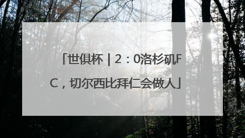 世俱杯｜2：0洛杉矶FC，切尔西比拜仁会做人
