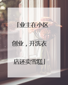 业主在小区创业，开洗衣店还卖雪糕