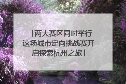 两大赛区同时举行 这场城市定向挑战赛开启探索杭州之旅