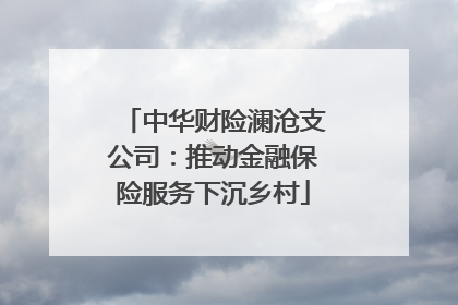 中华财险澜沧支公司：推动金融保险服务下沉乡村