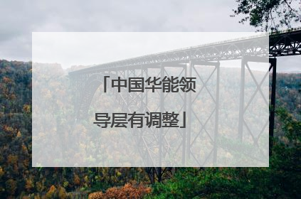 中国华能领导层有调整