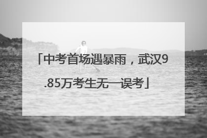 中考首场遇暴雨，武汉9.85万考生无一误考