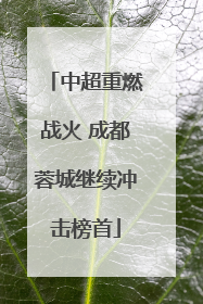 中超重燃战火 成都蓉城继续冲击榜首