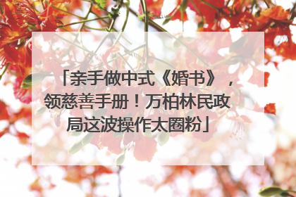 亲手做中式《婚书》，领慈善手册！万柏林民政局这波操作太圈粉