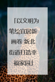 以文明为笔绘宜居新画卷 新北街道打造幸福家园