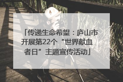 传递生命希望：庐山市开展第22个“世界献血者日”主题宣传活动