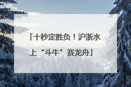 十秒定胜负！沪浙水上“斗牛”赛龙舟