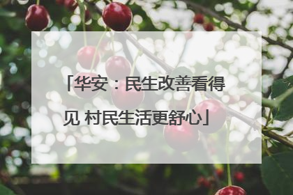 华安：民生改善看得见 村民生活更舒心