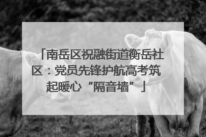 南岳区祝融街道衡岳社区：党员先锋护航高考筑起暖心“隔音墙”