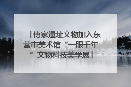 傅家遗址文物加入东营市美术馆“一眼千年”文物科技美学展