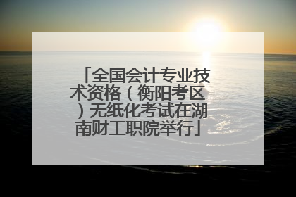 全国会计专业技术资格（衡阳考区）无纸化考试在湖南财工职院举行