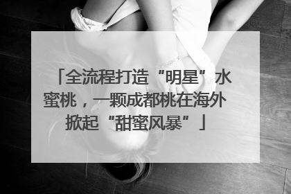 全流程打造“明星”水蜜桃，一颗成都桃在海外掀起“甜蜜风暴”