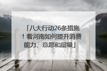 八大行动26条措施！看河南如何提升消费能力、意愿和层级