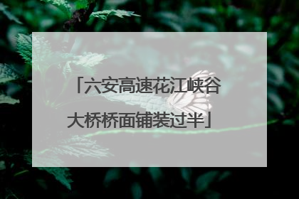 六安高速花江峡谷大桥桥面铺装过半