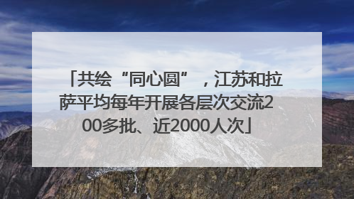 共绘“同心圆”，江苏和拉萨平均每年开展各层次交流200多批、近2000人次